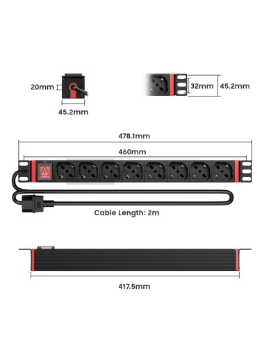 CANALA DI ALIMENTAZIONE (PDU) WPN-PDU-C01-08