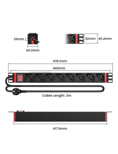 CANALA DI ALIMENTAZIONE (PDU) WPN-PDU-G01-08