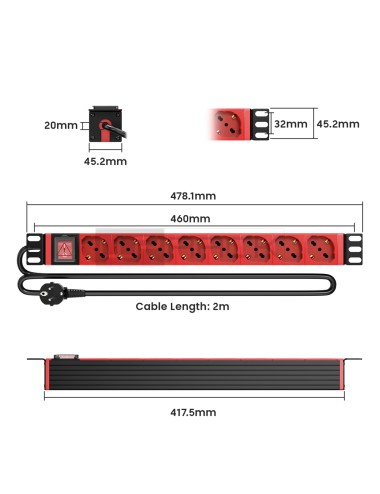 CANALA DI ALIMENTAZIONE (PDU) WPN-PDU-G01-08/R